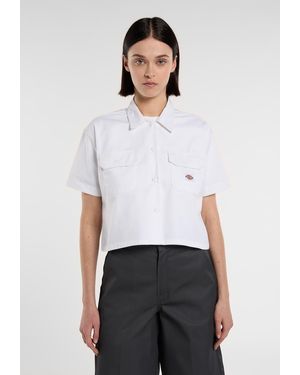 Dickies Chemise De Travail Manches Courtes, Femme, Taille - Blanc
