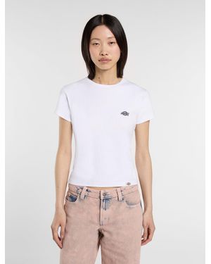 Dickies Gladeville Mittelschweres T-Shirt, Damen, Größe - Weiß