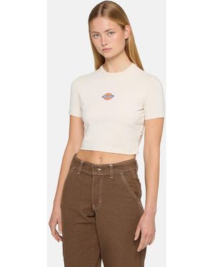 Dickies T-Shirt Maple Valley A Maniche Corte Donna - Bianco