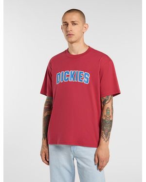 Dickies Aitkin Lichtgewicht T-Shirt, Grootte - Rood