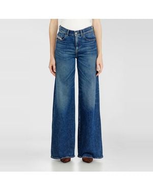 DIESEL Flare Jeans Regular Waist 1978 D-Akemi, Medium, Zip Fly - Blue