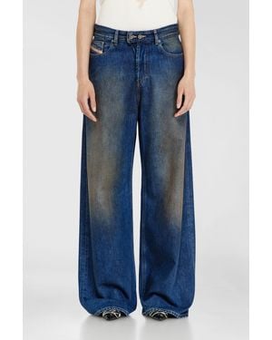 DIESEL Relaxed Jeans Low Waist 1996 D-Sire, Dark, Button Fly - Blue