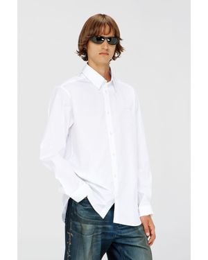 DIESEL Stretch Poplin Shirt With Embroidery - White