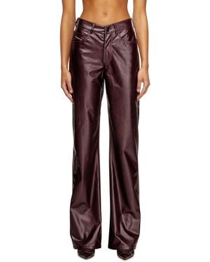 DIESEL Burgundy Pants - Red