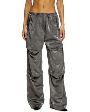 DIESEL Satin Cargo Trousers - Grey