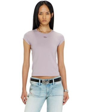 DIESEL T-Shirt With Cut-Out Embroidered Logo - Multicolor