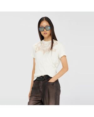 DIESEL Cotton T-Shirt With Graphic Print - White