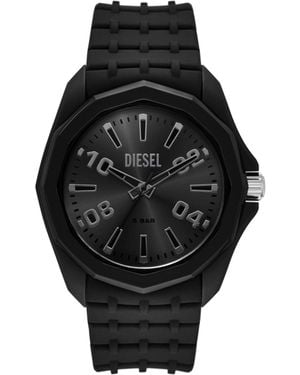 DIESEL Reloj Stinger De Silicona Negra - Negro