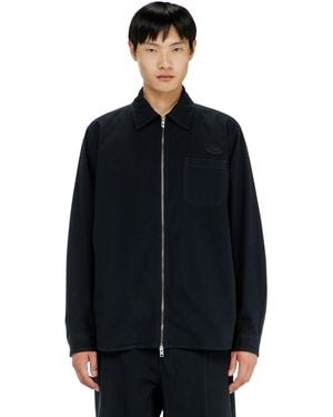DIESEL Ripstop Shirt With Zip Closure - Blue