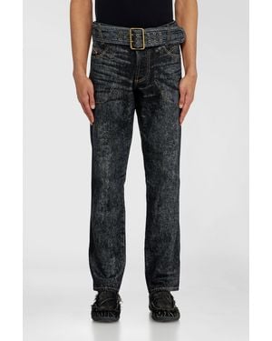 DIESEL Slim Jeans Regular Waist D-Villus, /Dark, Button Fly - Black