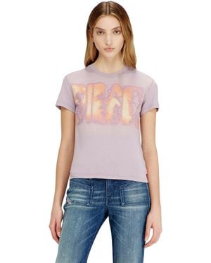 DIESEL Slim Jersey T-Shirt With Graphic Print - Blue