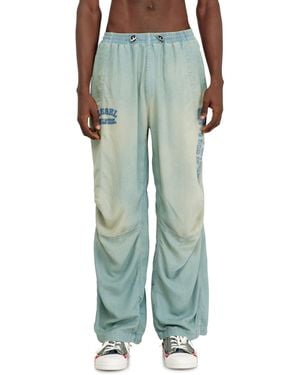 DIESEL Relaxed Jeans Regular Waist D-Pari, Light, Elastic Waistband - Green