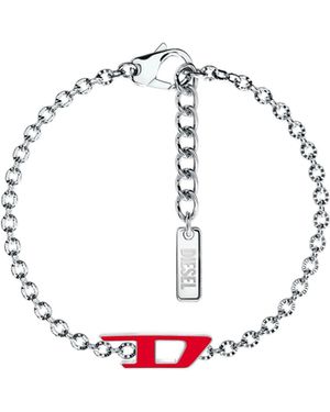 DIESEL Bracelet Chaîne En Acier Inoxydable - Blanc