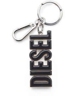 DIESEL Metal And Resin Keyring - White