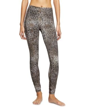 DIESEL Leopard Print Nylon Leggings - Grey