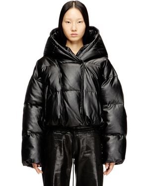 DIESEL Hooded Puffer Jacket - Black