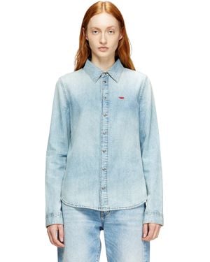 DIESEL Chemise En Denim Avec Logo Brodé - Bleu