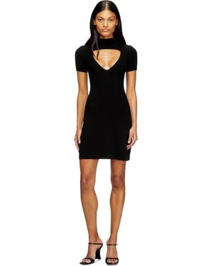 DIESEL Abito Corto Cut-Out - Nero