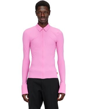 DIESEL Second-Skin Zip Shirt - Pink
