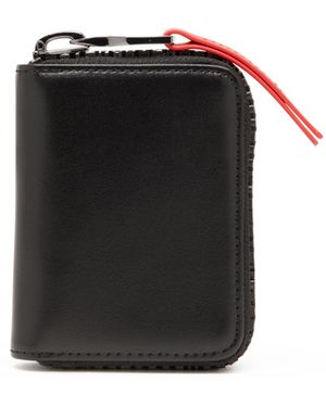 DIESEL Leather Key Holder With Logo Zip - Black
