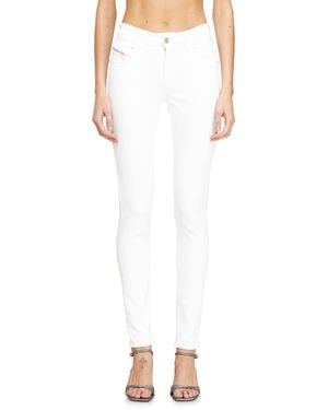 DIESEL Skinny Jeans Regular Waist 2017 Slandy - White