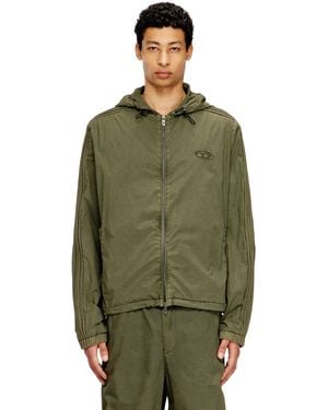 DIESEL Hooded Zip-Up Jacket - Green