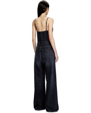 DIESEL Mono Con Tiras De Denim Con Tejido Batavia - Azul