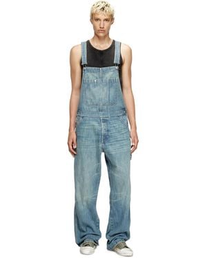 DIESEL Utility-Style Denim Dungarees - Blue