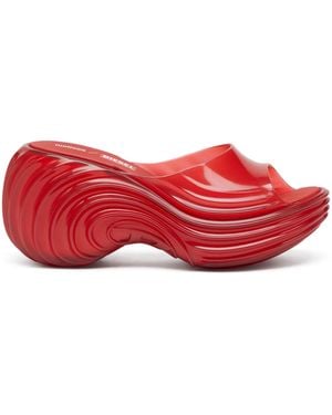 DIESEL Zueco De Plataforma En Melflex - Rojo
