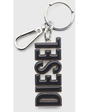 DIESEL Metal And Resin Keyring - White