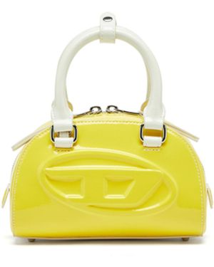 DIESEL 1Dr Dome-Small Bowling Bag With Naplak Effect - Yellow