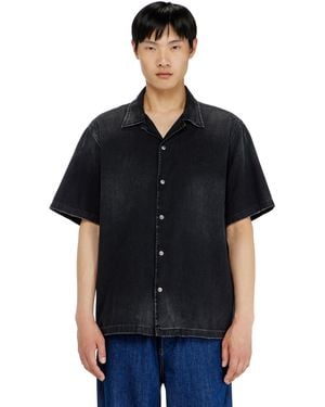 DIESEL Denim Short-Sleeve Shirt - Black
