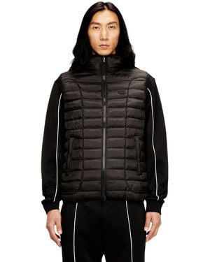 DIESEL Hooded Puffer Vest - Black