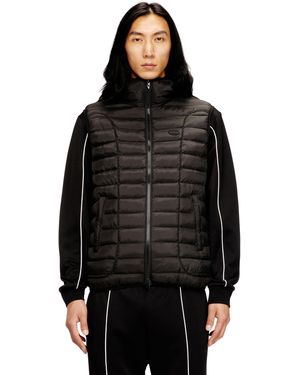 DIESEL Hooded Puffer Vest - Black