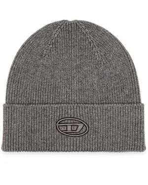 DIESEL ニットキャップロゴ - グレー