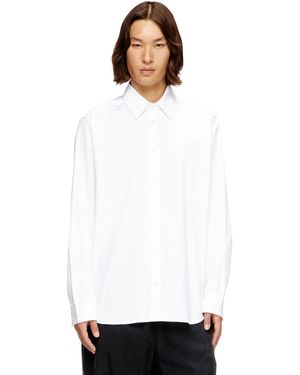 DIESEL Stretch Poplin Shirt With Embroidery - White