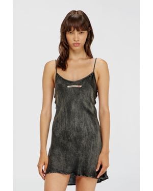 DIESEL Viscose Slip Dress With Spaghetti Straps - Black