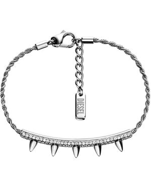 DIESEL Id-Armband Aus Edelstahl - Blau