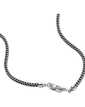 DIESEL Stainless Steel Chain Necklace - Metallic