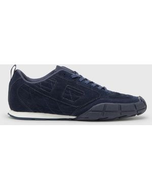 DIESEL S-Pagodha-Quilted Suede Trainers - Blue