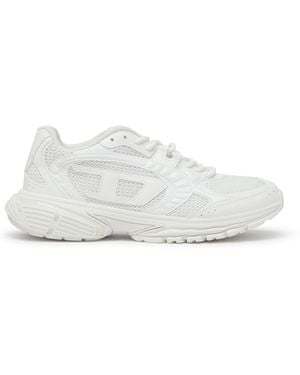 DIESEL S-Pro-V-Dense-Monochrome Mesh Trainers With Oval D Logo - White