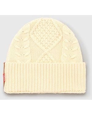 DIESEL Cable-Knit Beanie - Natural