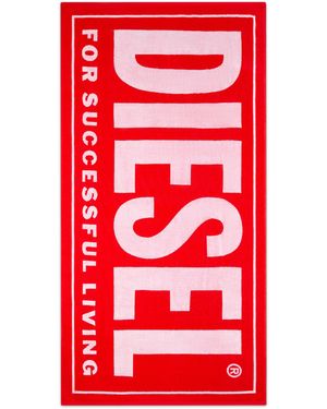 DIESEL Successful-Logo Beach Towel - Red