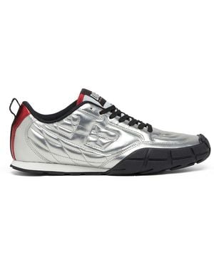 DIESEL S-Pagodha-Quilted Metallic Sneakers - White