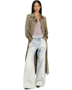 DIESEL Gabardina De Satén Arrugado - Blanco