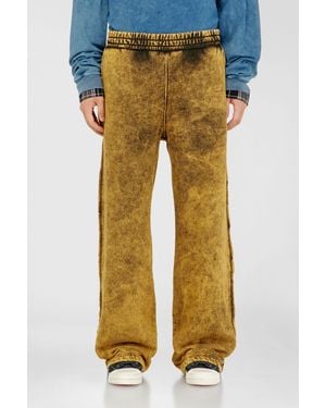DIESEL Acid-Wash Joggers With Raw Edges - Yellow