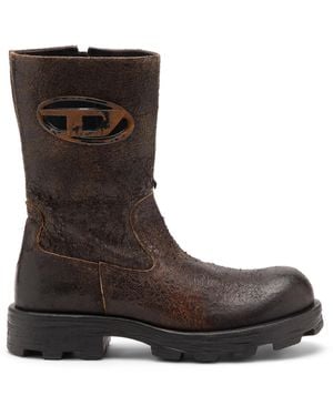 DIESEL D-Hammer-Biker Boots - Brown