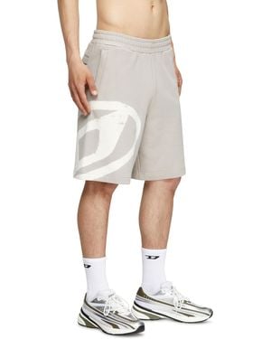 DIESEL Sweat Shorts With Bleached Logo - ホワイト