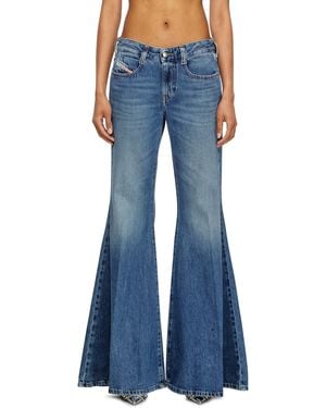 DIESEL Flare Jeans Low Waist 1970 D-Bleess, Medium, Zip Fly - Blue
