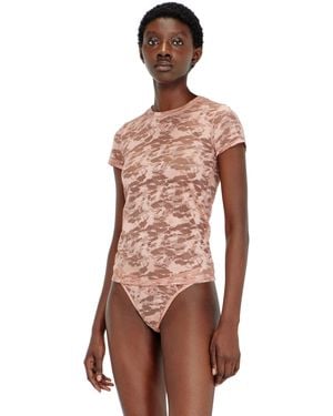 DIESEL Camo Lace T-Shirt - Pink